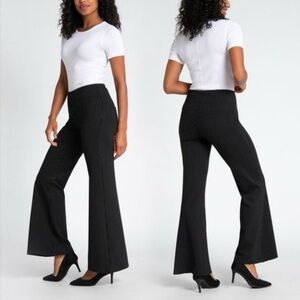 Tailor stretch black flare pants